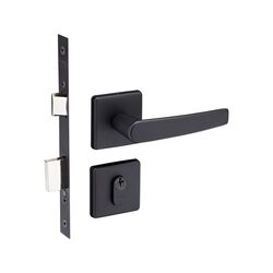 Fechadura Alavanca Roseta Quadrada 401/40 Concept Preto