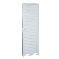 Porta de Alumínio Branco Home Veneziana